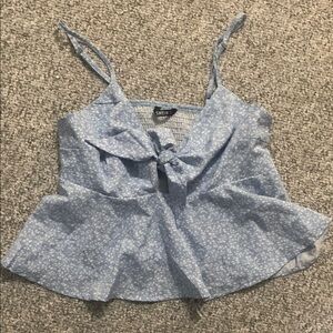 SHEIN Light Blue Floral Camisole Top. Has adjustable straps.